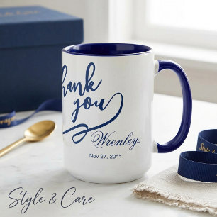 Caneca Combinada de 450ml Navy Thank You Stylish p