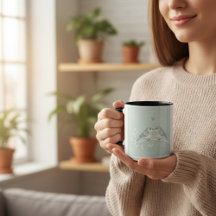 Caneca Combinada de Pássaros do Amor Romântico em 