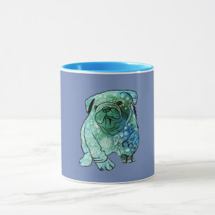 Caneca combinado da mandala de Buldog do francês