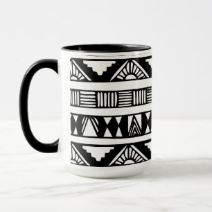 Caneca combinado do impressão tribal preto &