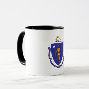Caneca combinado preta com a bandeira de