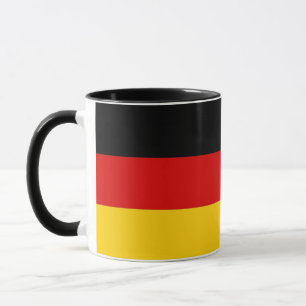 Caneca combinado preta com a bandeira de Alemanha