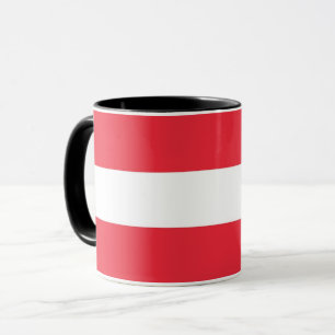 Caneca combinado preta com a bandeira de Áustria
