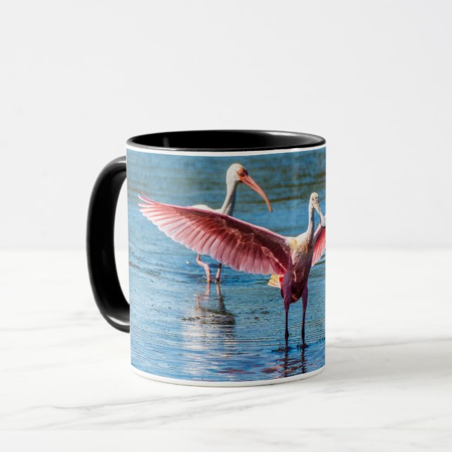 Caneca Combo 11 oz Colher-de-bico Rosada Preta (Frente Esquerda)
