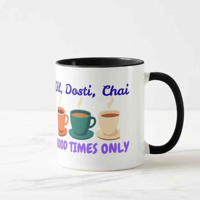 Caneca Combo Aesthetic Dil Dosti Chai Desi Friends (Direita)