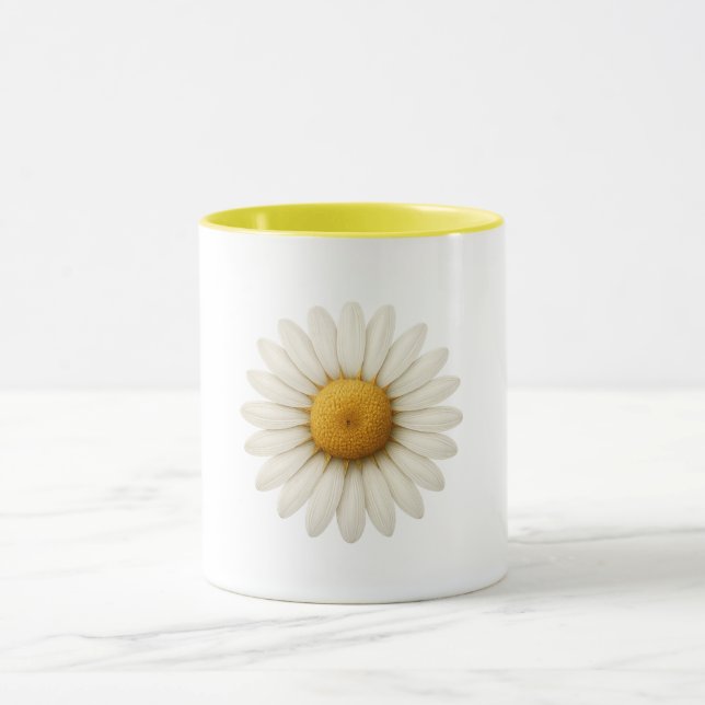 Caneca Combo Amarela - Flor de Margarida (Centro)