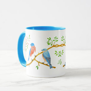 Caneca Combo Azul Claro dos Pássaros Azuis