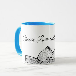 Caneca Combo Botânico "Escolha Amor e Bondade"