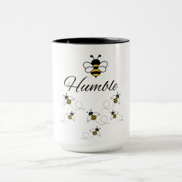 CANECA COMBO BRANCO AMARELO PRETO ABELHA HUMILDE ABELHÃO