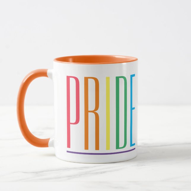 Caneca Combo Branco Laranja PRIDE (Esquerda)