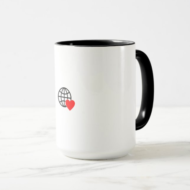 Caneca Combo | Coração Globo | Xícara Presente Est (Frente Esquerda)