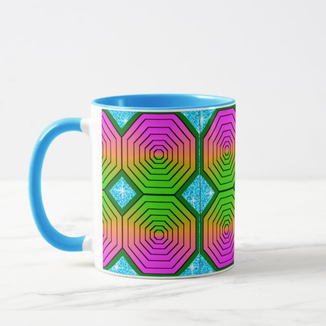 Caneca Combo de Design Digital Colorido – Tamanho  (Esquerda)