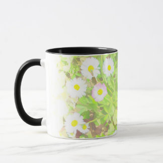 Caneca Combo de Duas Cores com Campo de Margaridas