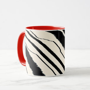 Caneca Combo de impressão de animais brancos pretos verme