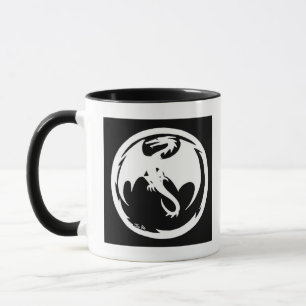 Caneca combo Dragão Branco preto