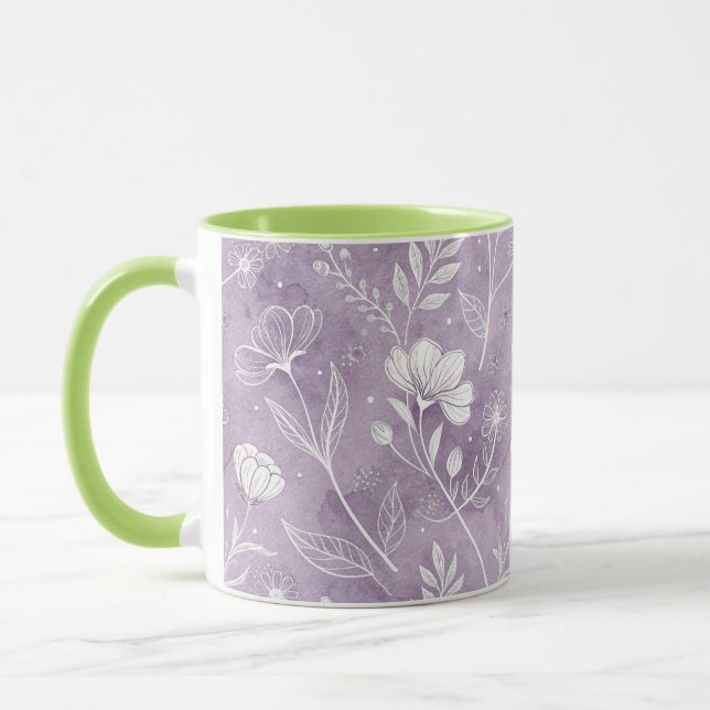 Caneca Combo Floral Sonhadora com Base Macia (Esquerda)