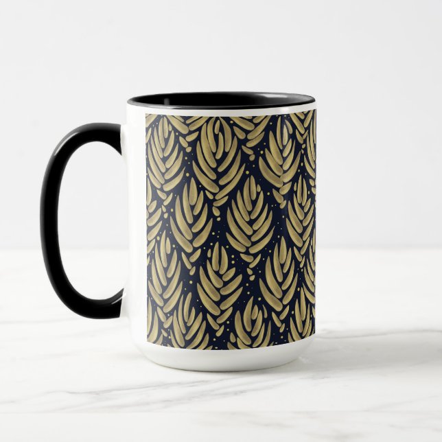Caneca Combo Folha Dourada Elegante (Esquerda)