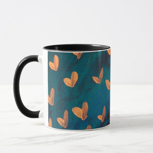 Caneca Combo Golden Hearts Ringer (Esquerda)