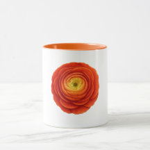 Caneca Combo Laranja - Flor de Ranúnculo