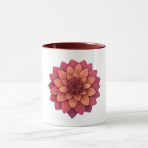 Caneca Combo Marrom - Flor de Dahlia