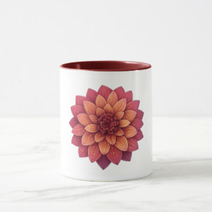 Caneca Combo Marrom - Flor de Dahlia