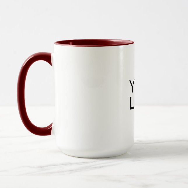 Caneca Combo Mug - 15 oz, Vermelho (Esquerda)