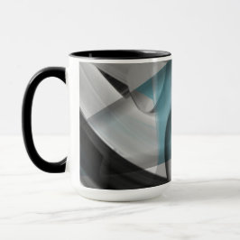 Caneca Combo Mug Abstrato Interior Decore Blue Ocean