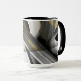 Caneca Combo Mug Abstrato Trend Interior Decore Preto