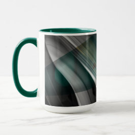 Caneca Combo Mug Abstrato Trend Interior Decore Verde