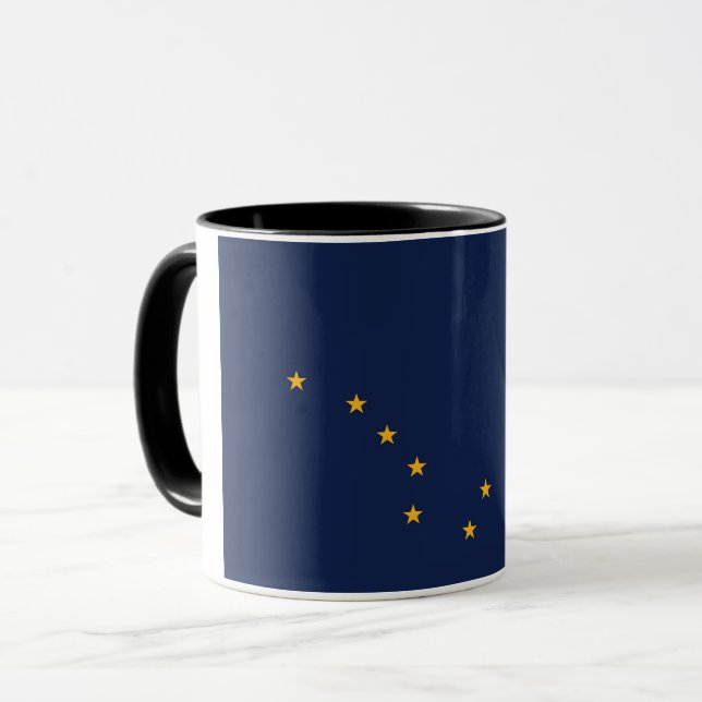 Caneca Combo Mug com bandeira do Alasca, EUA (Frente Esquerda)