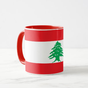 Caneca Combo Mug com bandeira do Líbano
