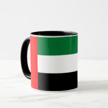 Combo Mug com bandeira dos Emirados Árabes Unidos