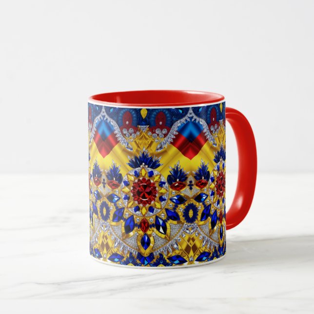 Caneca Combo Mug com cores romenas (Frente Esquerda)