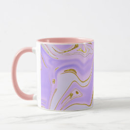 Caneca Combo Mug: com realces Dourados e roxos Elegantes