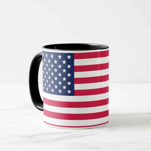 Caneca Combo Mug De Bandeira Dos EUA (Frente Esquerda)