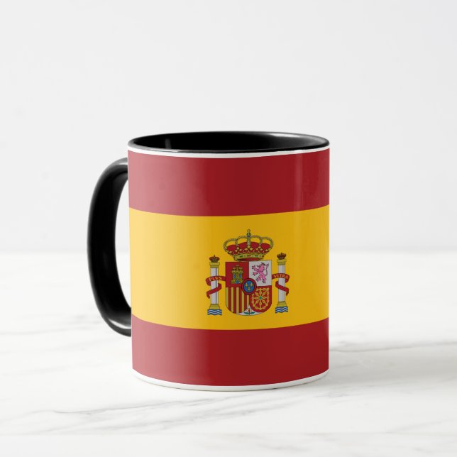Caneca Combo Mug Do Reino Da Bandeira Da Espanha (Frente Esquerda)