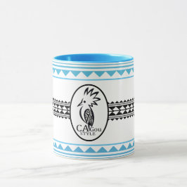Caneca Combo mug Tribal cagou Style bleu
