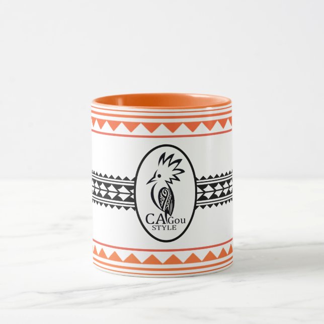 Caneca Combo mug Tribal cagou Style orange (Centro)