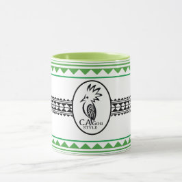 Caneca Combo mug Tribal cagou Style vert