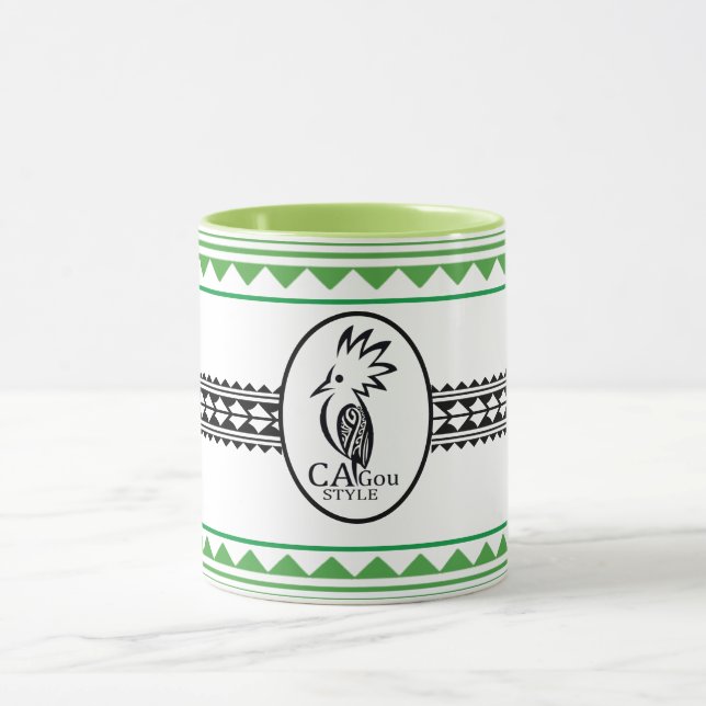 Caneca Combo mug Tribal cagou Style vert (Centro)