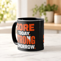 Caneca Combo Preta Dor Hoje Força Amanhã