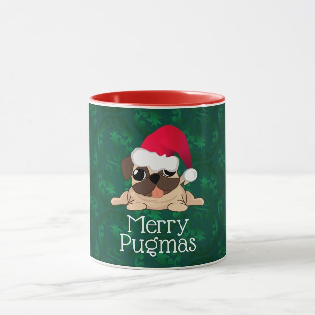 Caneca Combo Pug Natal (Centro)