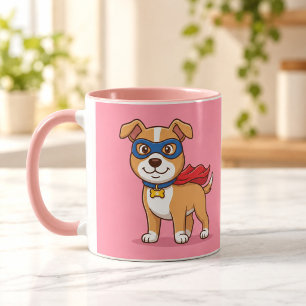 Caneca Combo Rosa Super Cachorro Herói