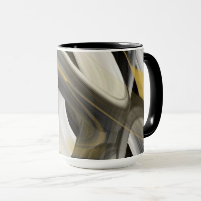 Caneca Combo Tendência Abstrata Decoração de Inter (Frente Esquerda)