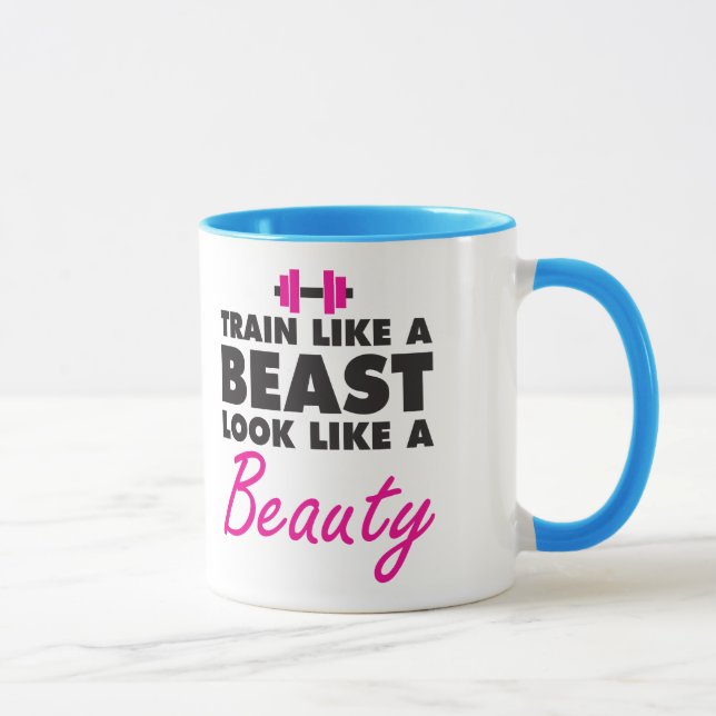 Caneca Comboio Como Uma Besta, Parece Uma Bela - Gym (Direita)