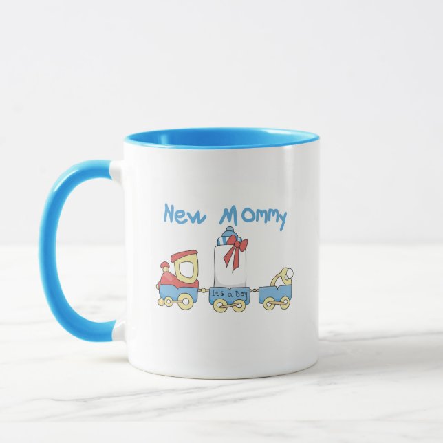 Caneca Comboio de novas Mamães de camisetas e presentes (Esquerda)