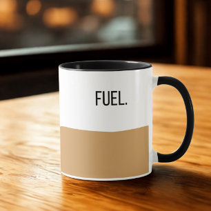 Caneca COMBUSTÍVEL. Café Mug - Moderno Minimalista Engraç