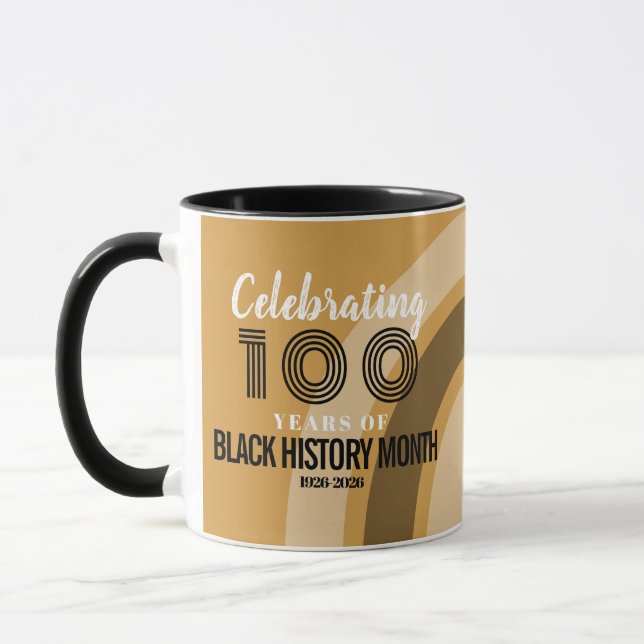 Caneca Comemorando 100 Anos do Mês da História Negra (Esquerda)