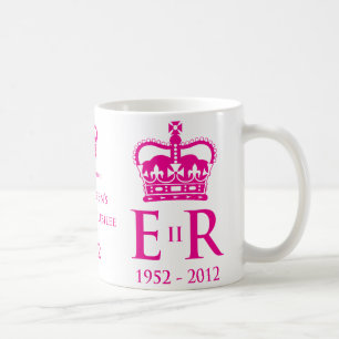 Caneca comemorativa do jubileu de diamante