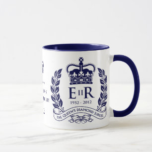 Caneca comemorativa do jubileu de diamante